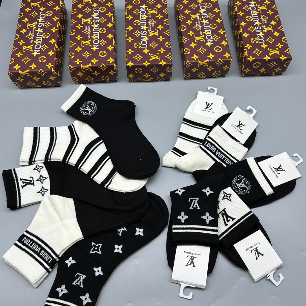 Versace Cotton Crew Socks - 5-Pair Pack