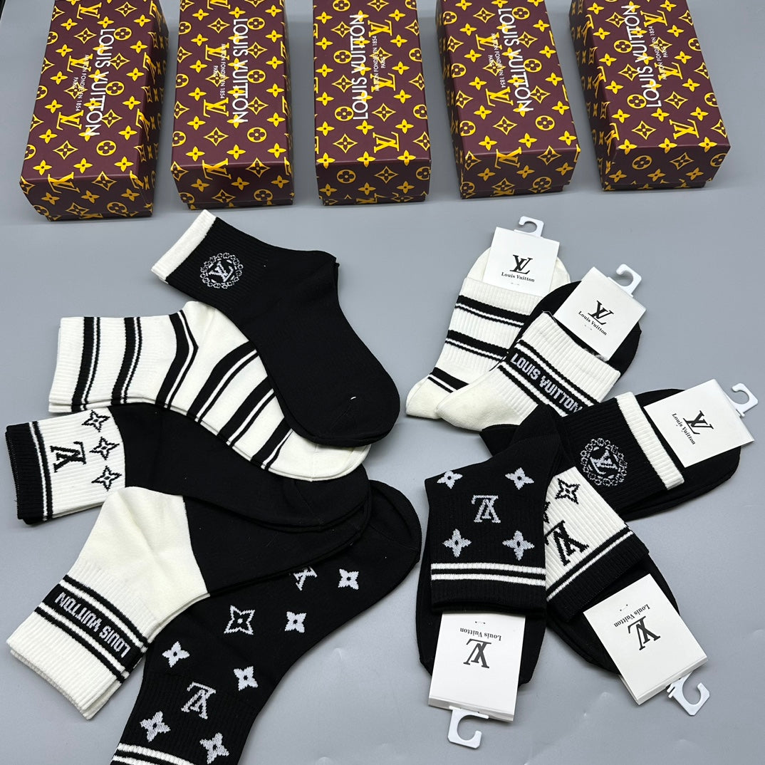 Versace Cotton Crew Socks - 5-Pair Pack