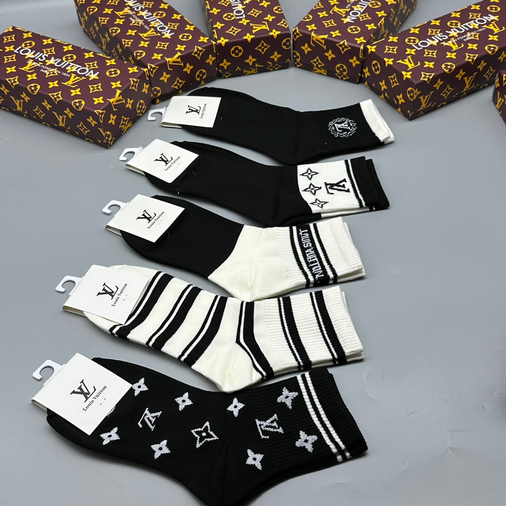 Versace Cotton Crew Socks - 5-Pair Pack