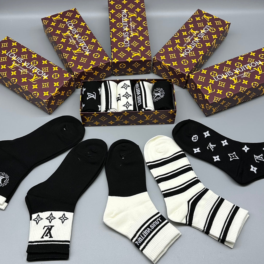 Versace Cotton Crew Socks - 5-Pair Pack