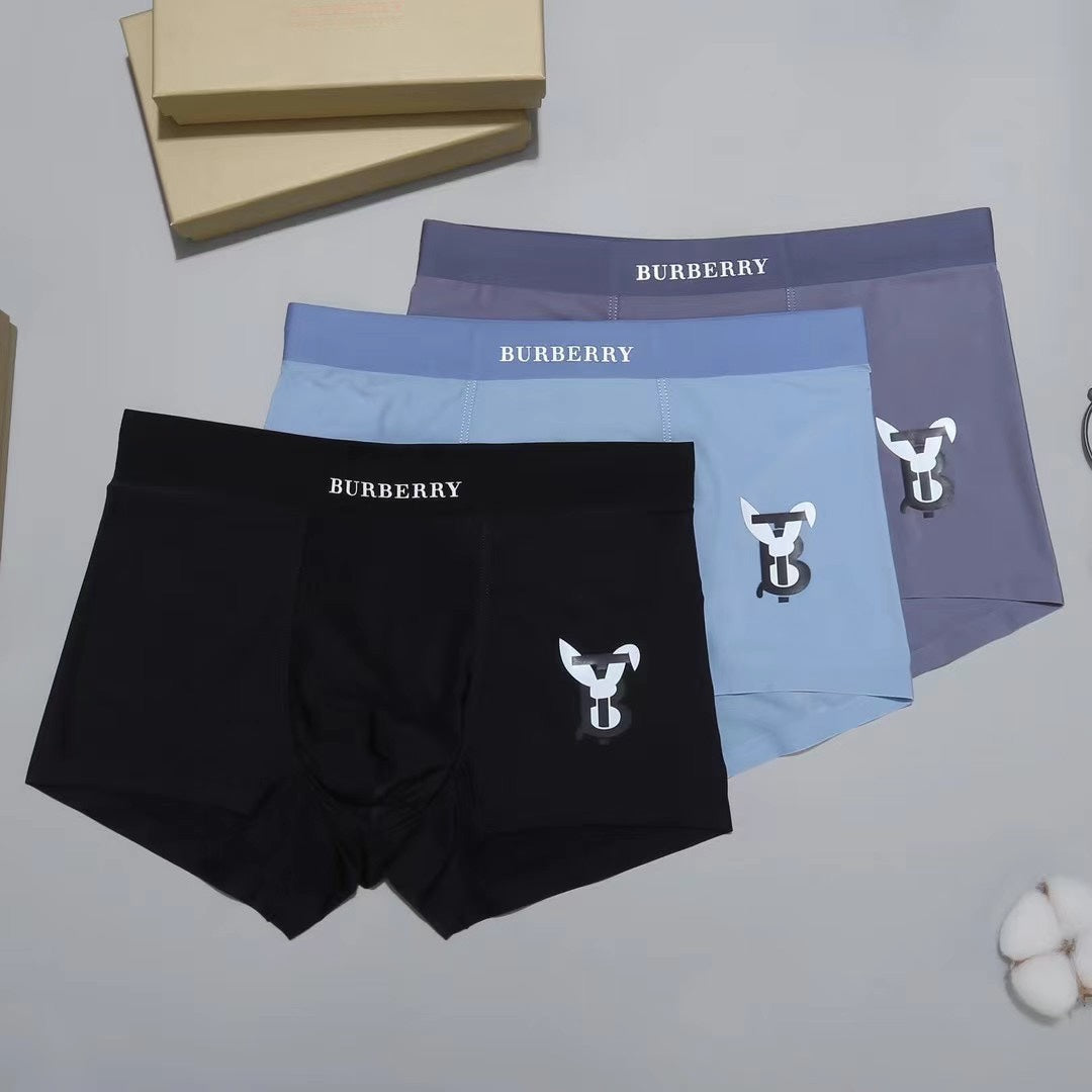 Burberry Nylon Blend Men's Boxer Briefs - 3-Piece Box