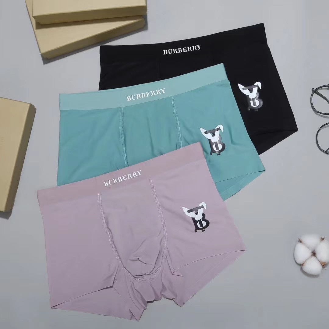 Burberry Nylon Blend Men's Boxer Briefs - 3-Piece Box