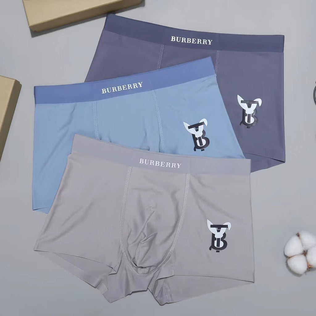 Burberry Small Bull-Style Patch Details Men's Boxer Briefs - 3-Piece Box
