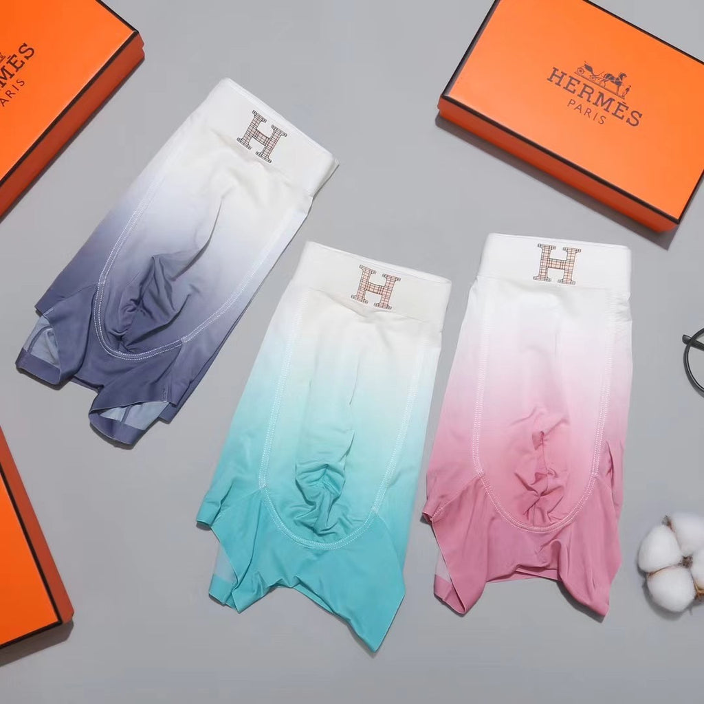 Hermes Nylon Blend Men's Boxer Briefs - 3-Piece Box