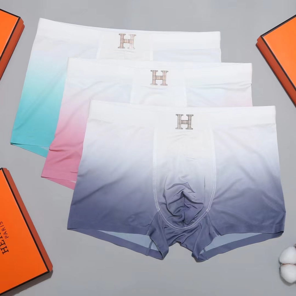 Hermes Subtle H Details Men's Boxer Briefs - 3-Piece Box