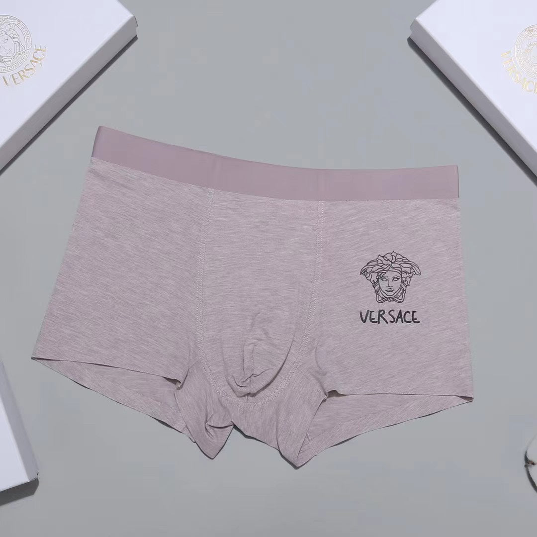 Versace Visible Branded Waistband Or Emblem Details Men's Boxer Briefs - 3-Piece Box