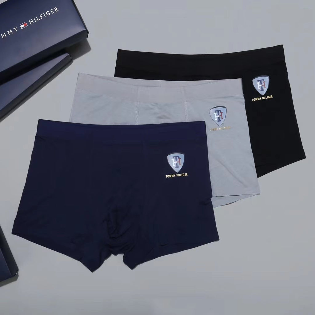 Tommy Hilfiger Visible Colour, Waistband And Emblem Details Men's Boxer Briefs - 3-Piece Box