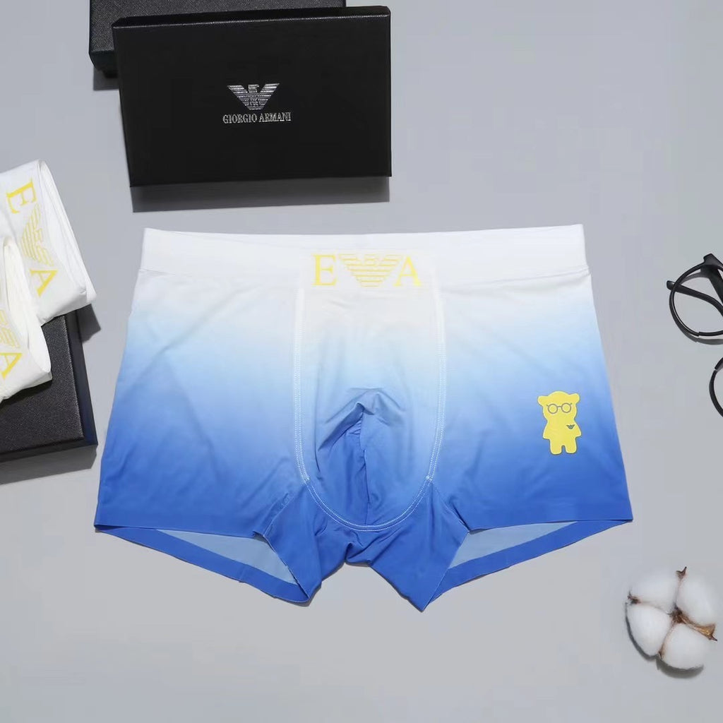 Armani Visible Branded Waistband Or Emblem Details Men's Boxer Briefs - 3-Piece Box