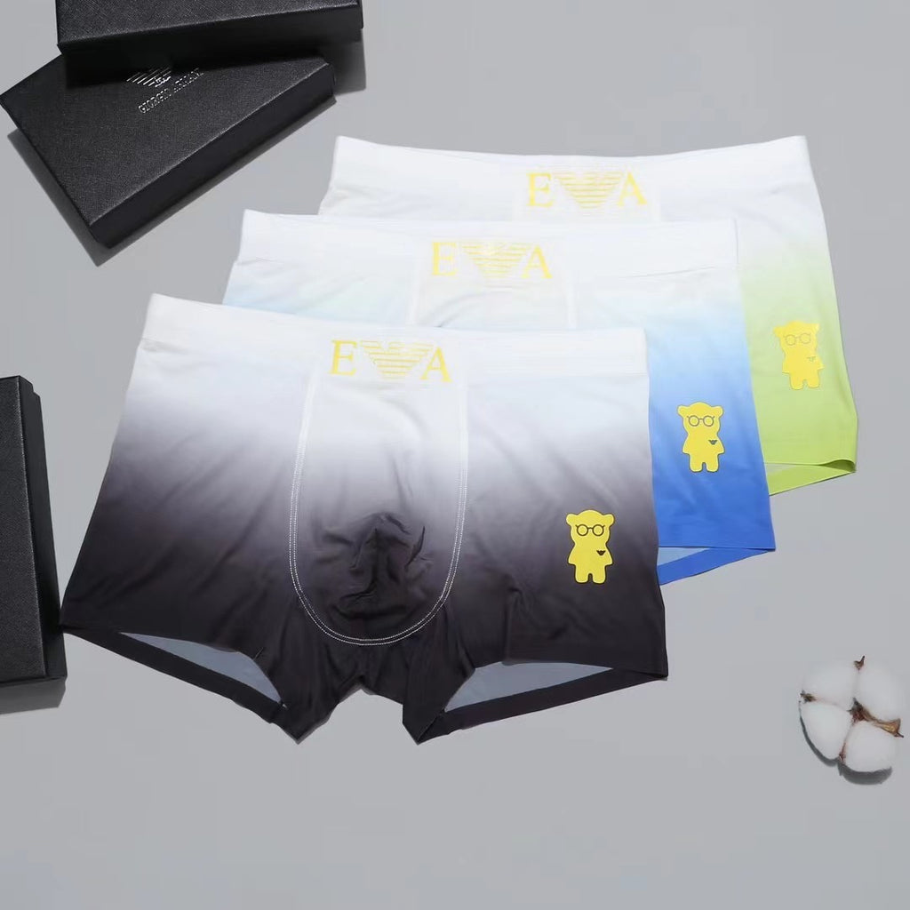 Armani Small Character Graphics Men's Boxer Briefs - 3-Piece Box