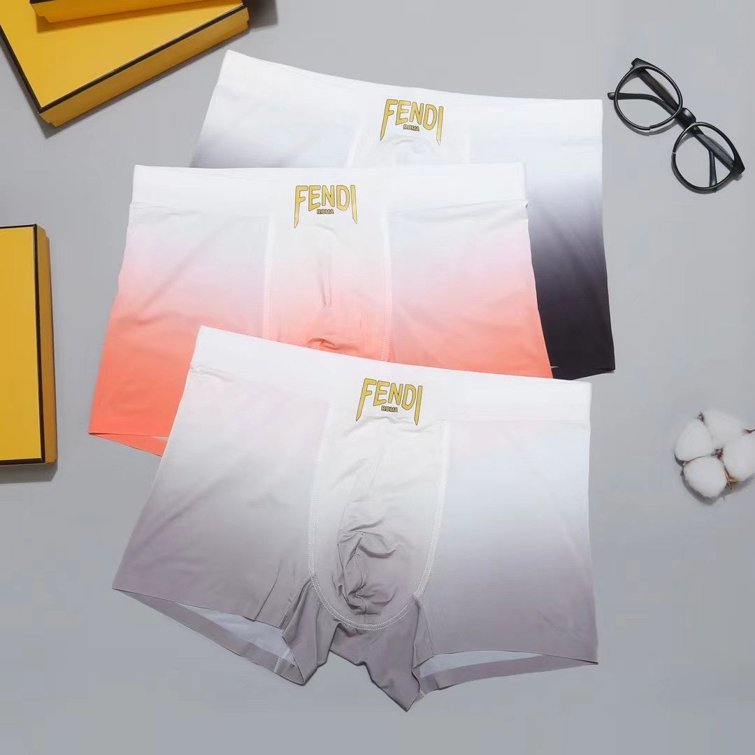 Fendi Gold-Tone Wordmarks Men's Boxer Briefs - 3-Piece Box
