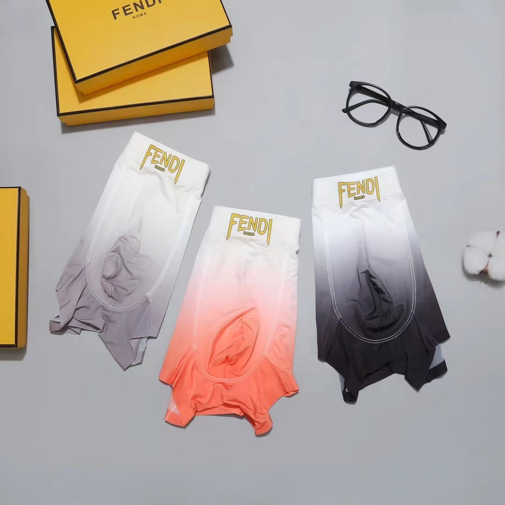 Fendi Gradient Colour Panels Men's Boxer Briefs - 3-Piece Box
