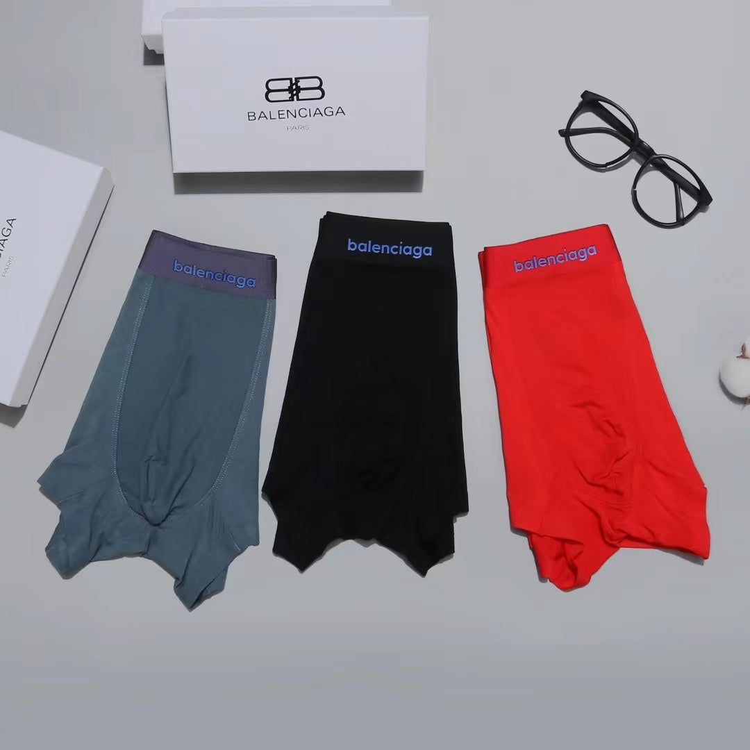 Balenciaga Bird-Style Patch Details Men's Boxer Briefs - 3-Piece Box