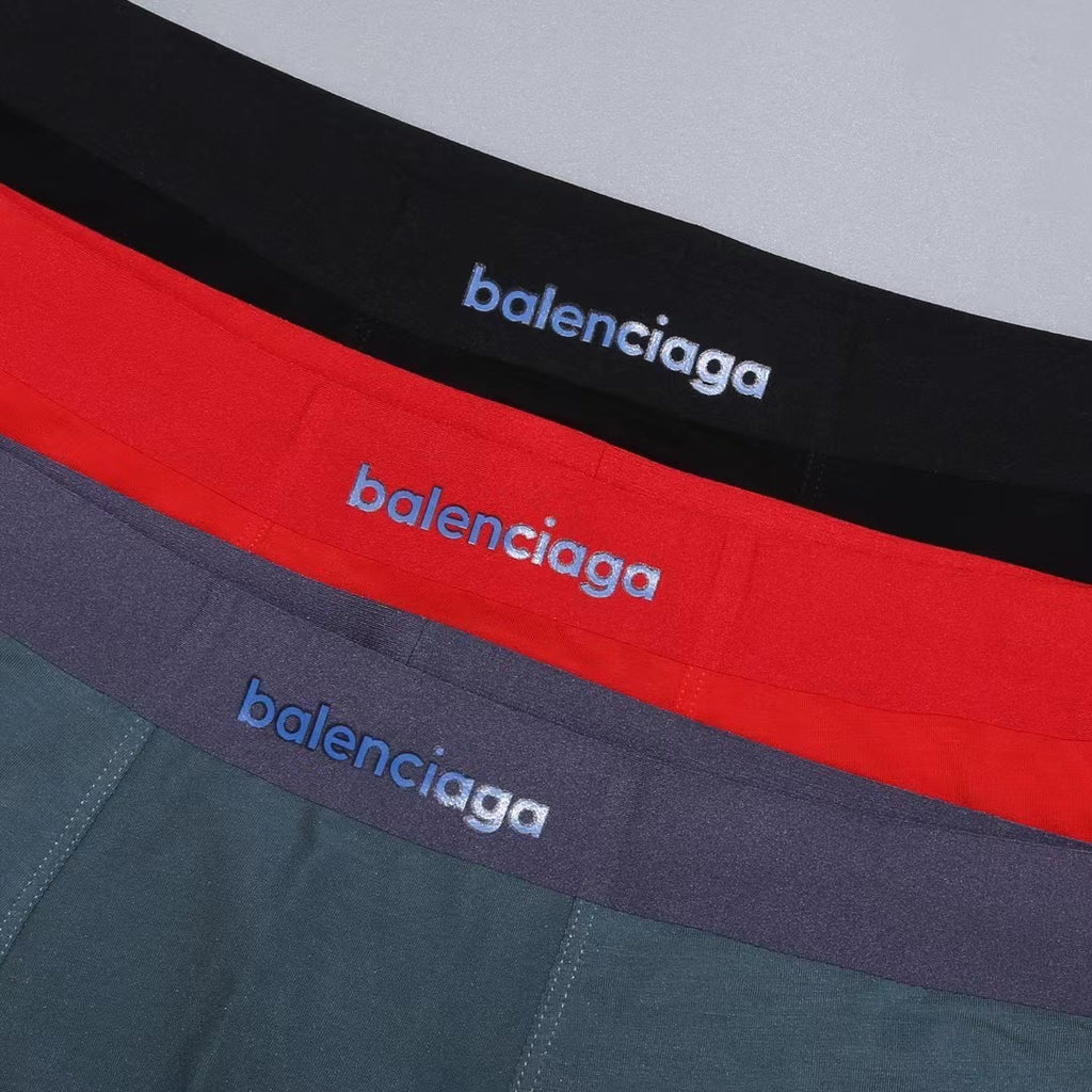 Balenciaga Contrast Wordmarks Men's Boxer Briefs - 3-Piece Box