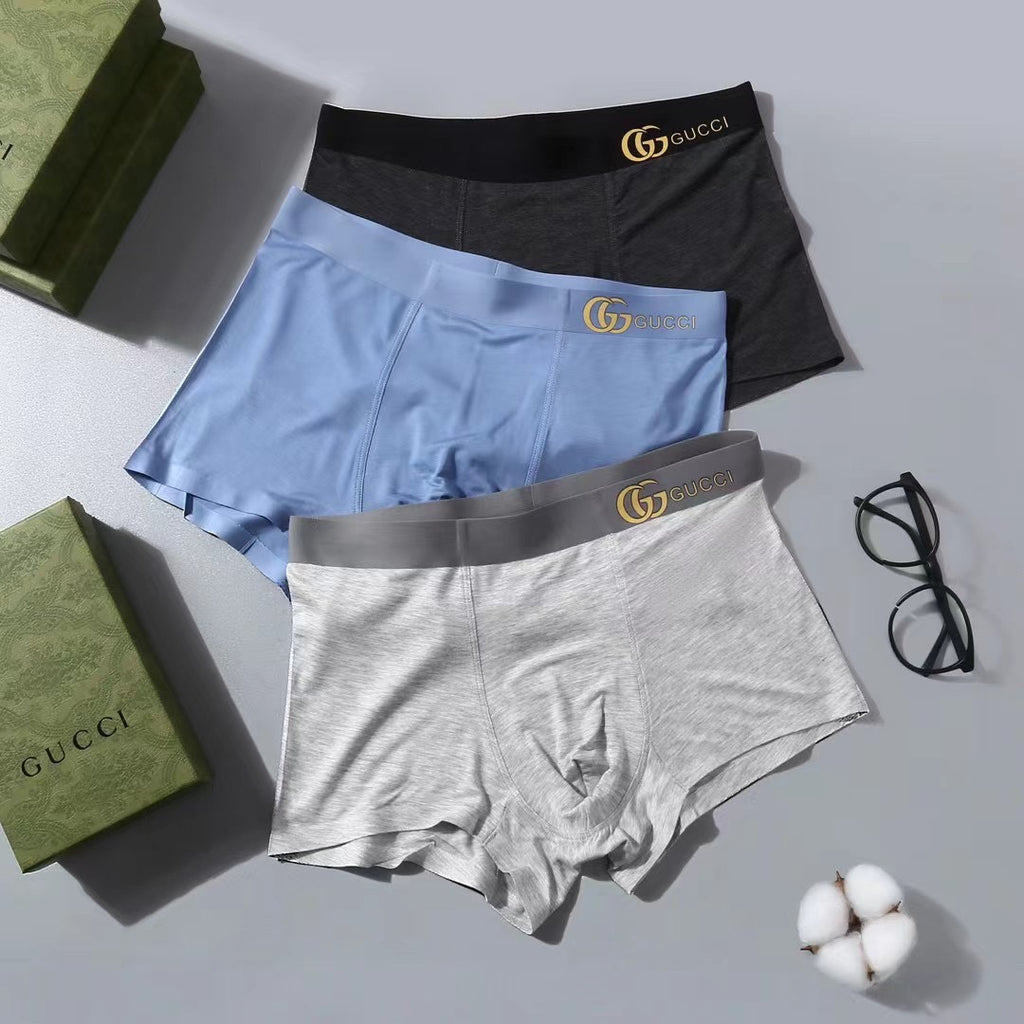 Gucci Tonal Waistbands Men's Boxer Briefs - 3-Piece Box