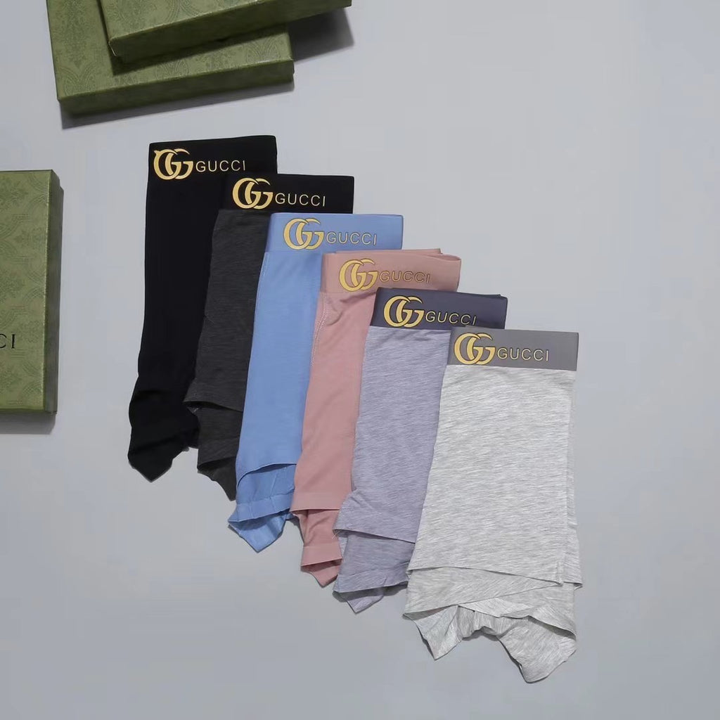 Gucci Gold-Tone Logo Men's Trunk Underwear - 3-Piece Box