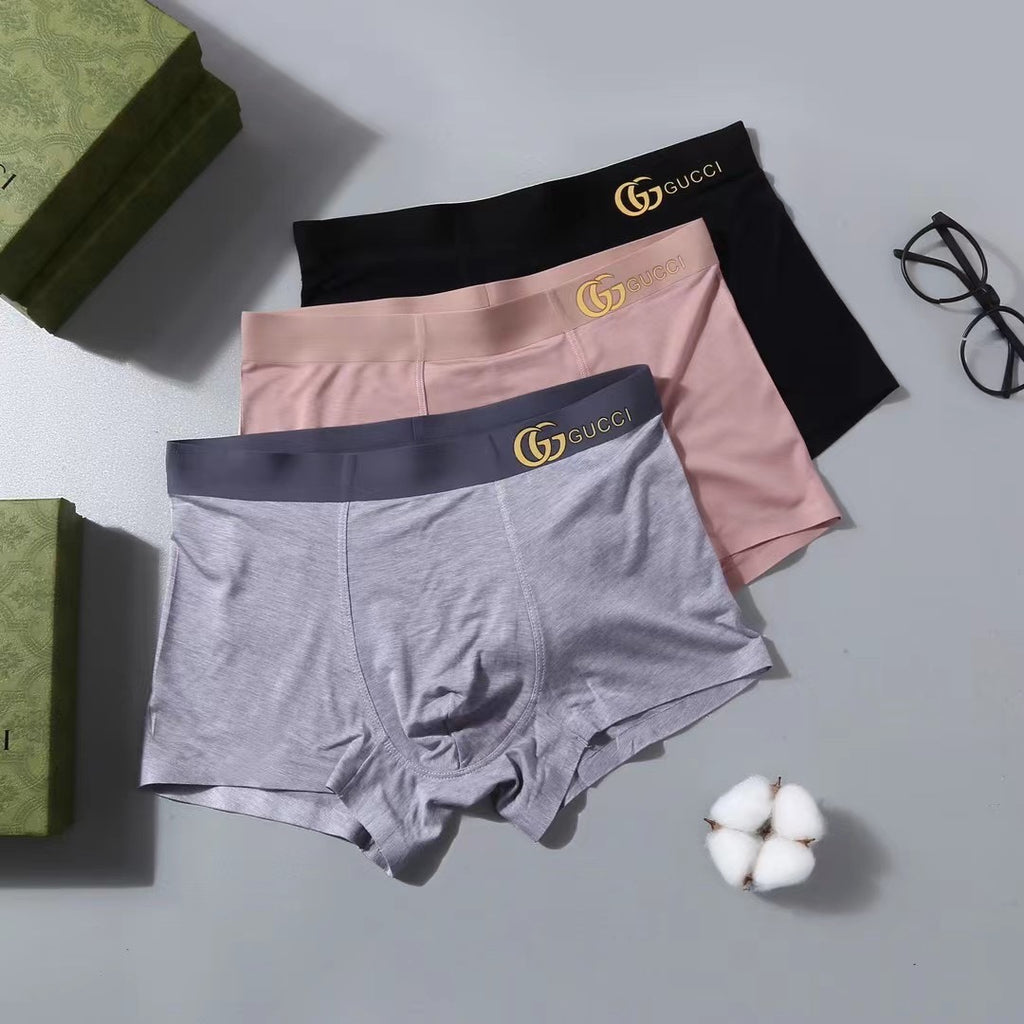 Gucci Small Gold-Tone Emblems Men's Boxer Briefs - 3-Piece Box