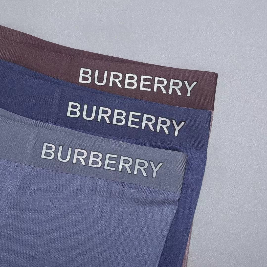 Burberry Clean Wordmark Waistbands Men's Boxer Briefs - 3-Piece Box