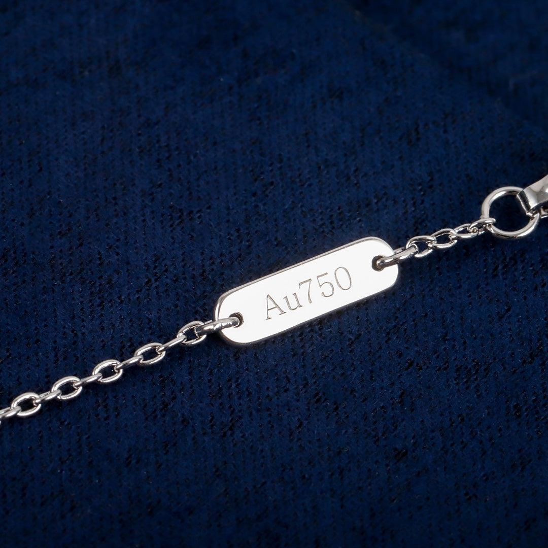 Signature Emblem Crystal-Accent Pendant Necklace – Design 004 close-up detail