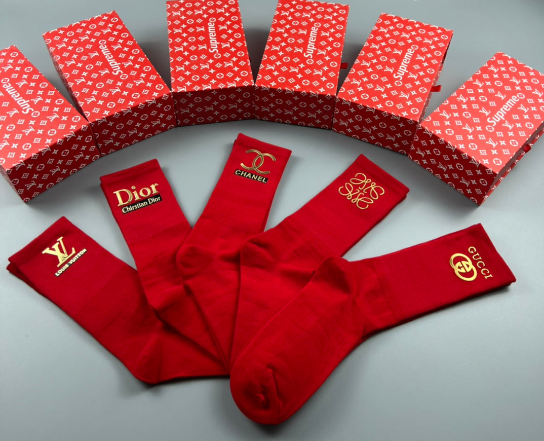 Cotton Crew Socks - 5-Pair Pack