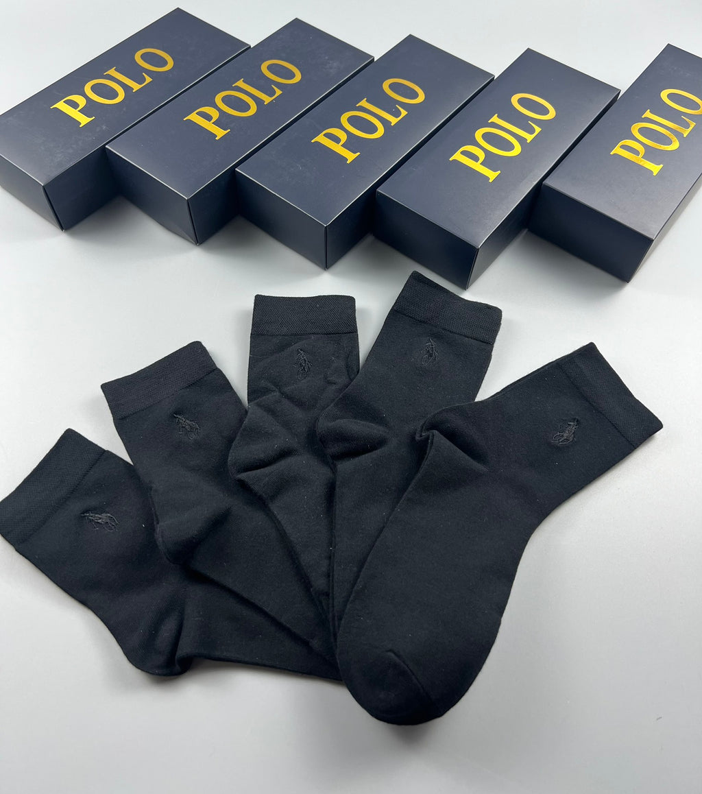 Polo Ralph Lauren Small Polo-Player Details Crew Socks - 5-Pair Set