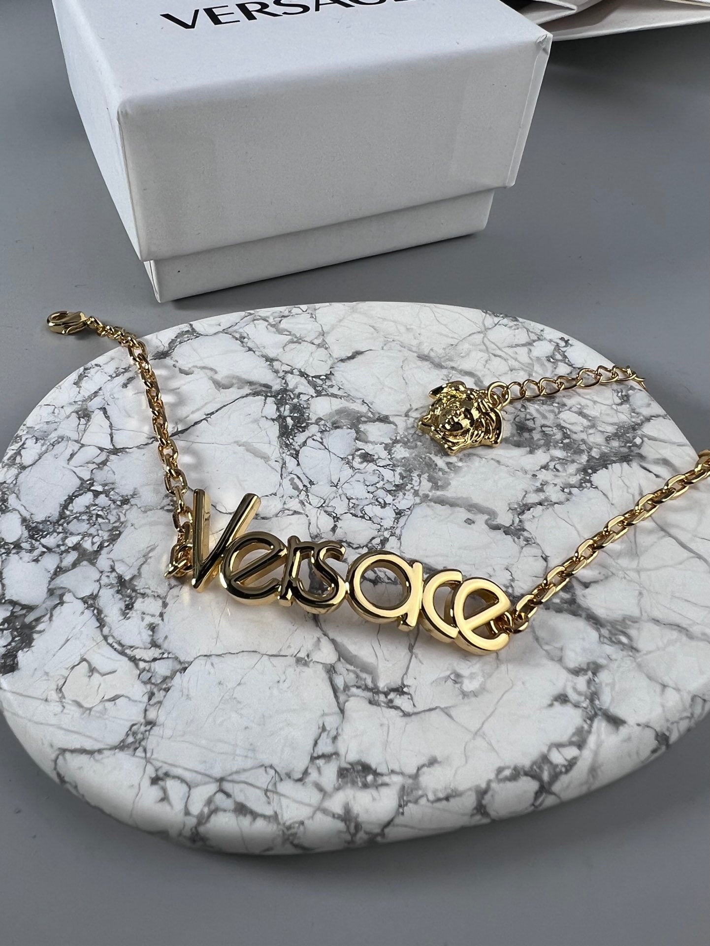 Statement Emblem Statement Bracelet in Polished Metal-Tone – Design 01 detail view