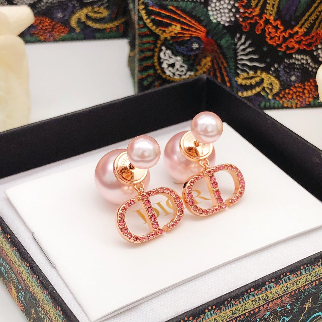 Floral Motif Jewelry Accessory in Rose-Gold-Tone with Crystal-Style Accents front view