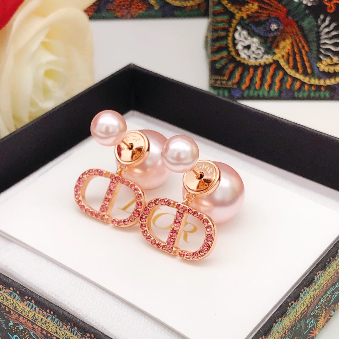 Floral Motif Jewelry Accessory in Rose-Gold-Tone with Crystal-Style Accents main product view