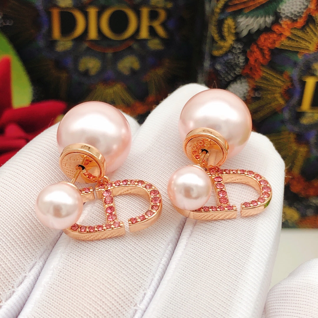 Floral Motif Jewelry Accessory in Rose-Gold-Tone with Crystal-Style Accents side detail