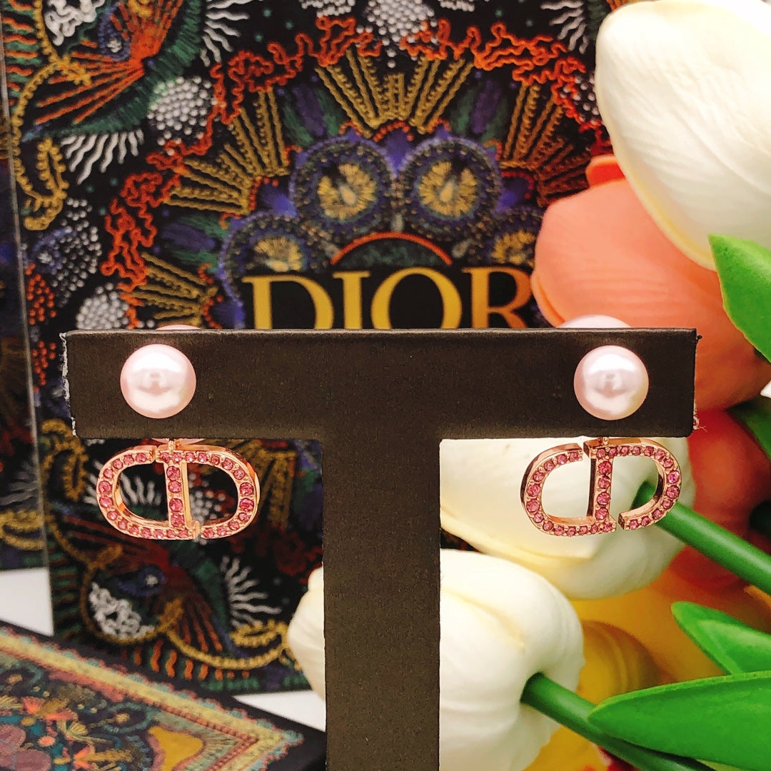Floral Motif Jewelry Accessory in Rose-Gold-Tone with Crystal-Style Accents detail view