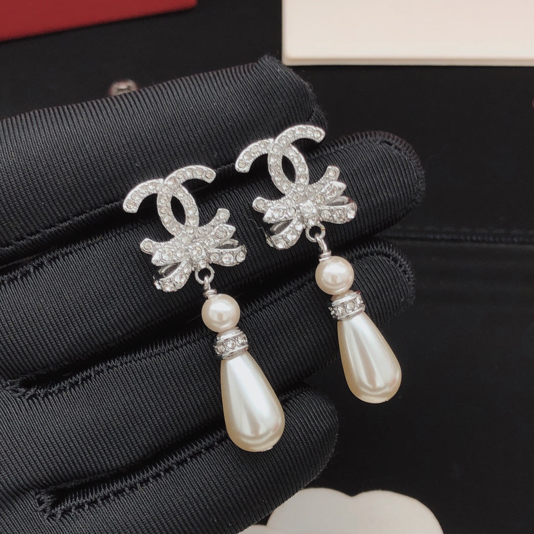 Bow Stud Earrings in Gold-Tone – Design 002 styled product view