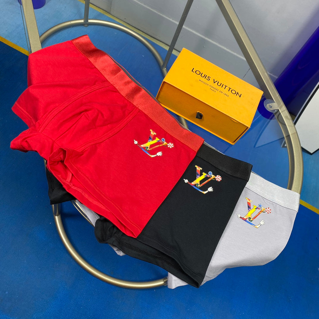 Louis Vuitton Cotton Men's Boxer Briefs - 3-Piece Box