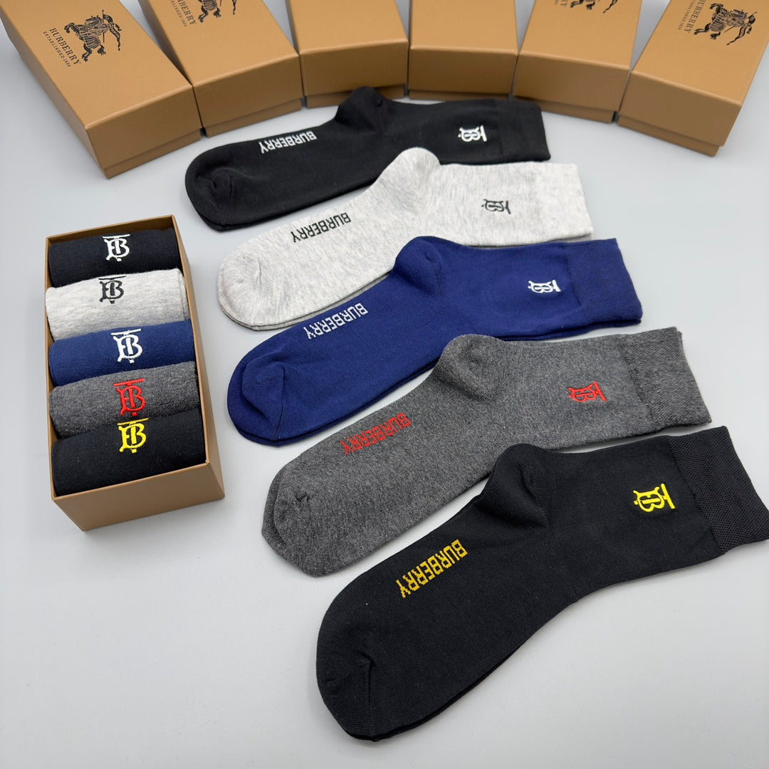 Burberry Crew Socks - 5-Pair Pack