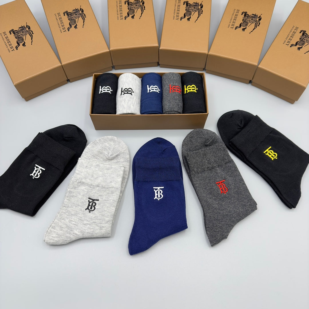 Burberry Crew Socks - 5-Pair Pack