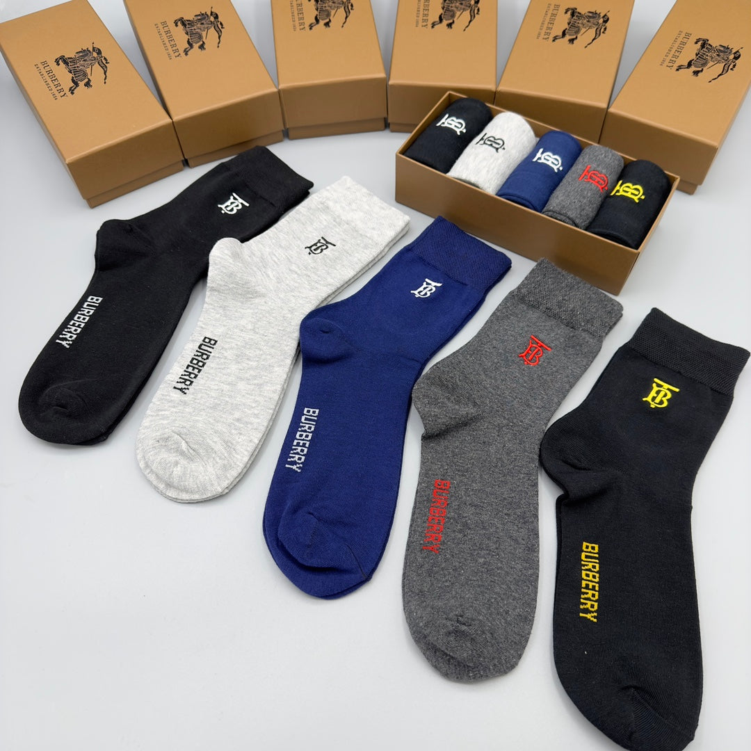 Burberry Crew Socks - 5-Pair Pack