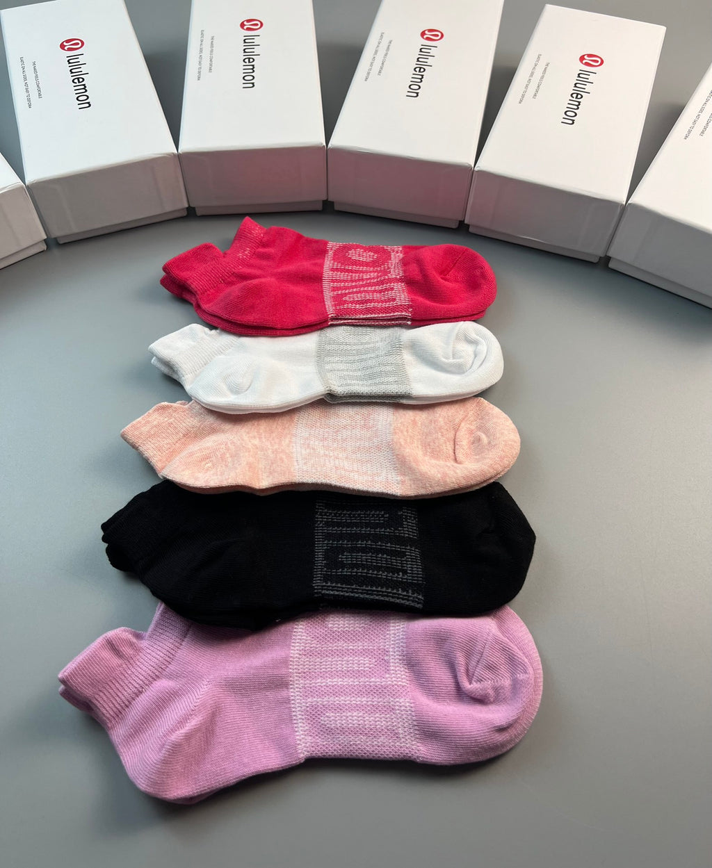 Lululemon Cotton Clean Logo Details Women's No-Show Socks