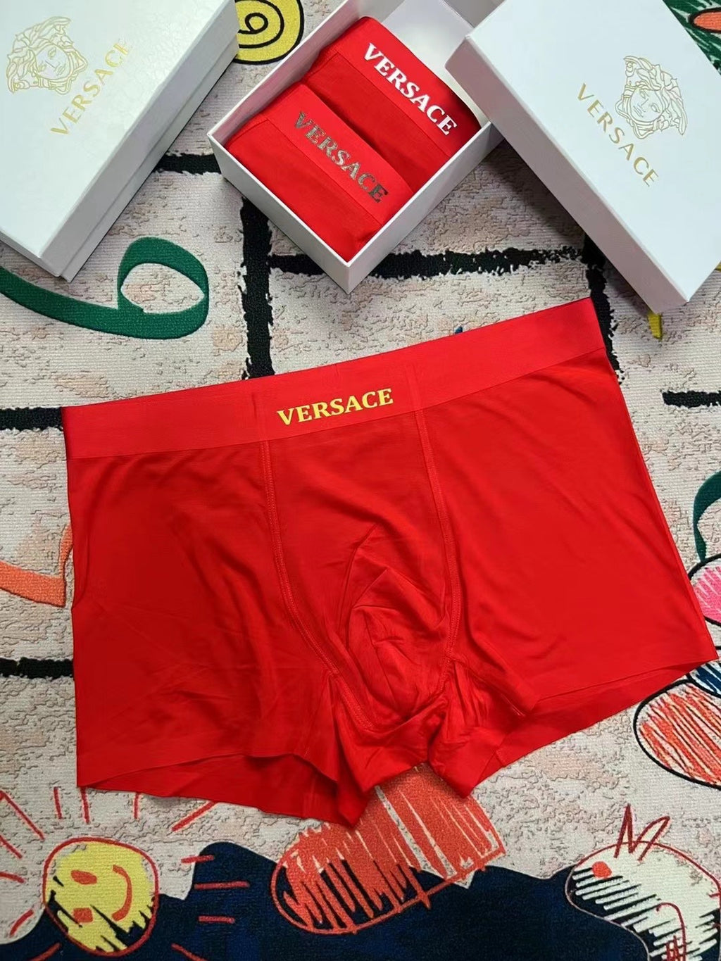 Versace Modal Men's Boxer Briefs - 3-Piece Box