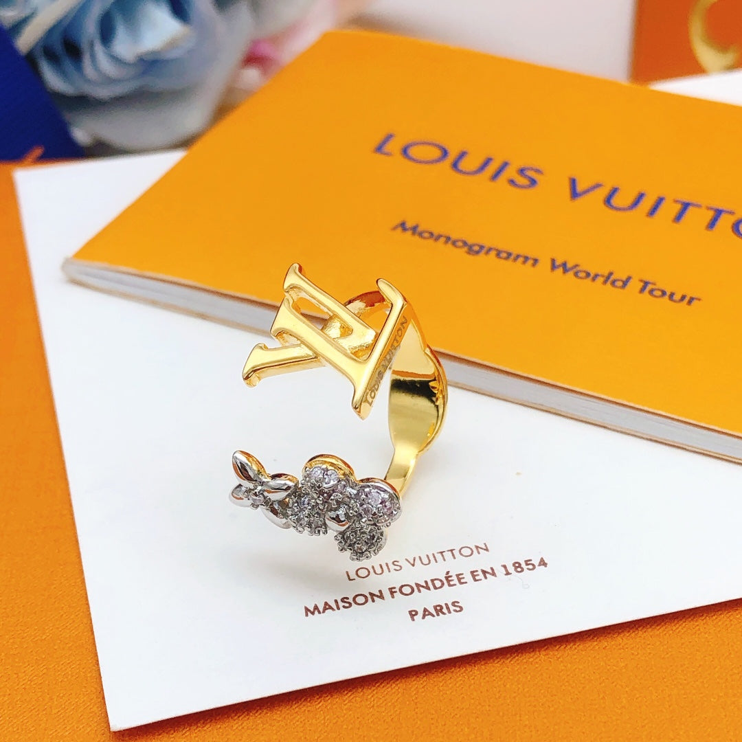 Geometric Emblem Statement Ring in Gold-Tone – Design 012 styled product view