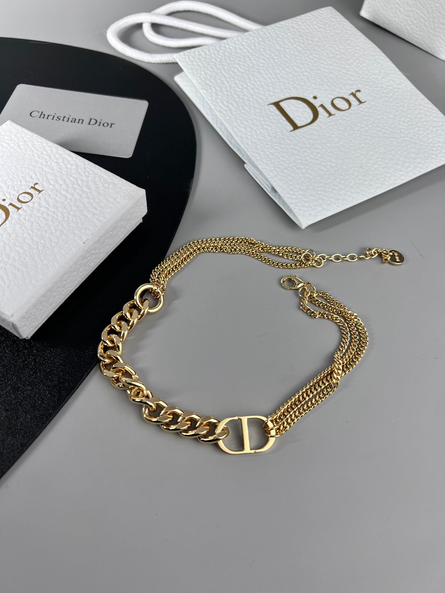 Sculptural Pendant Necklace in Polished Metal-Tone – Design 026 main product view