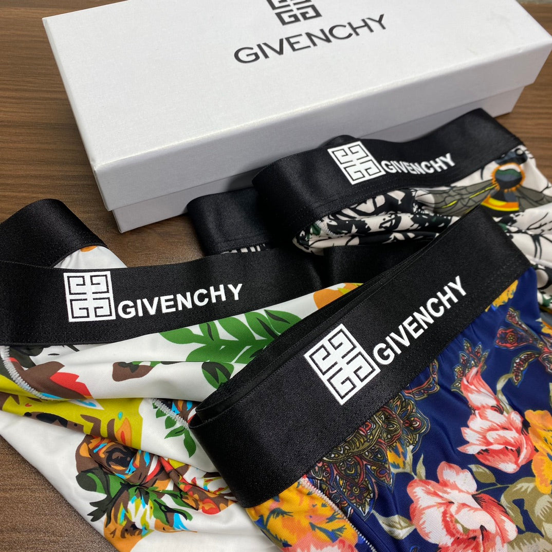 Givenchy Bold Logo Waistbands Men's Boxer Briefs - 3-Piece Box