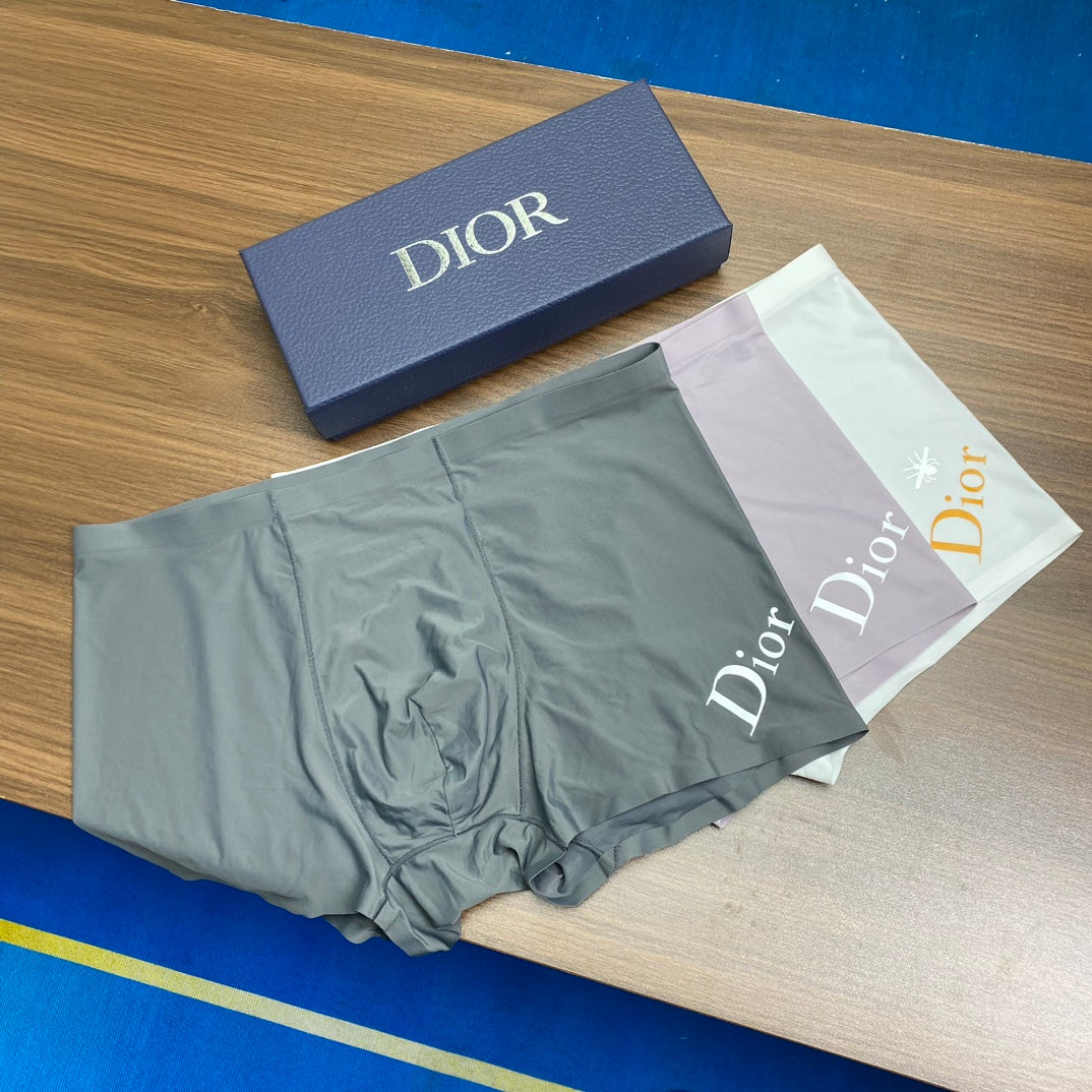 Dior Large Contrast Wordmarks Men's Boxer Briefs - 3-Piece Box