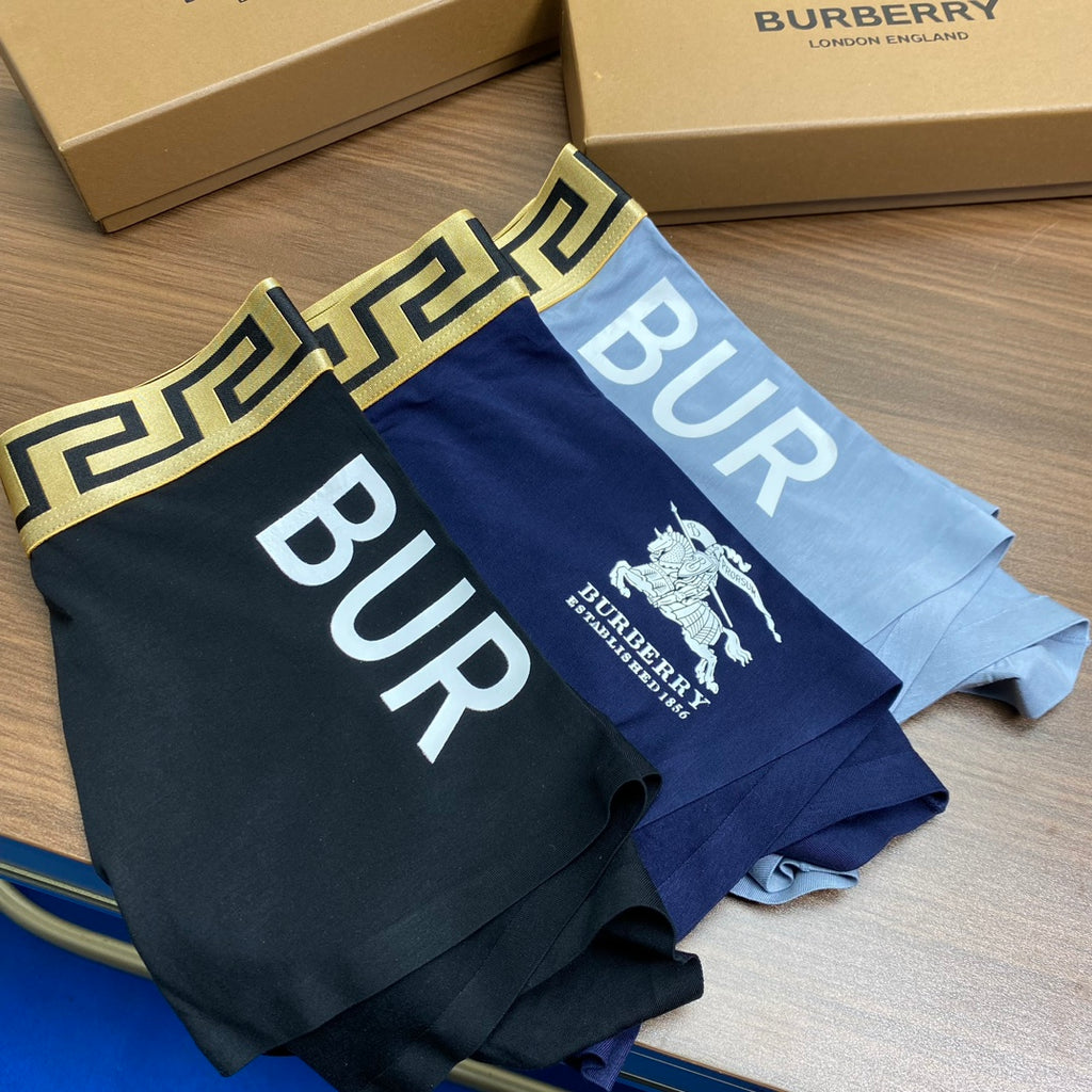Burberry Modal Greek-Key-Style Waistbands And Horse Graphics Men's Boxer Briefs - 3-Piece Box