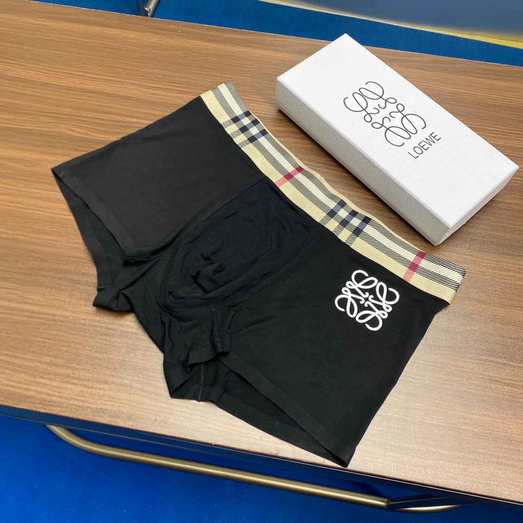 Loewe Check Waistband Men's Trunk Underwear - 3-Piece Box