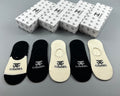 Chanel Cotton Visible Logo, Stripe Or Motif Details No-Show Socks - 5-Pair Set