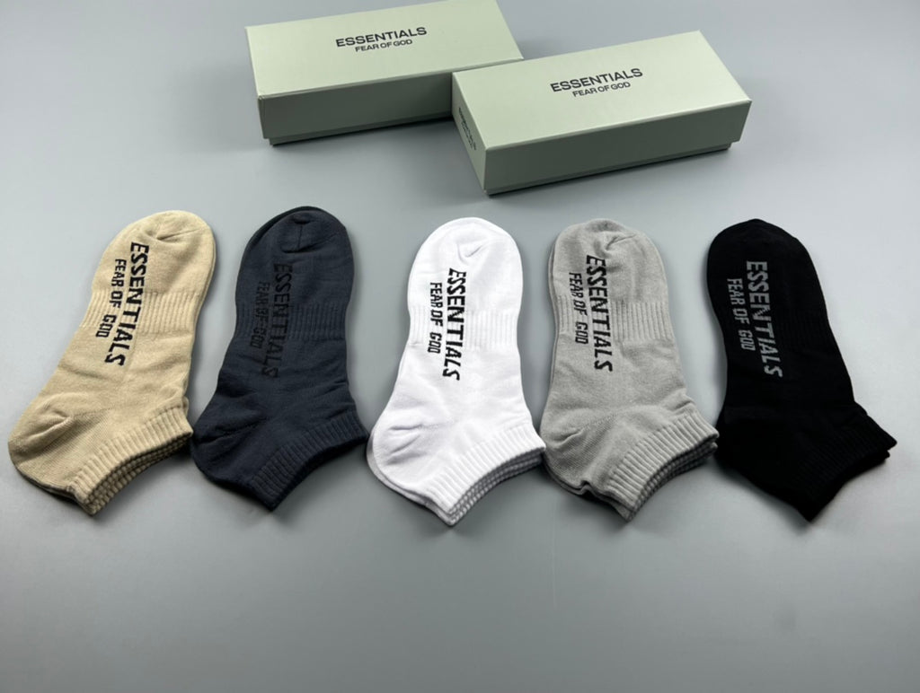 Essentials Cotton Crew Socks - 5-Pair Pack