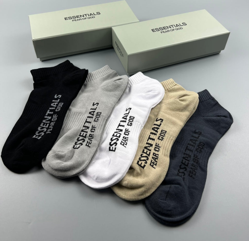 Essentials Cotton Crew Socks - 5-Pair Pack