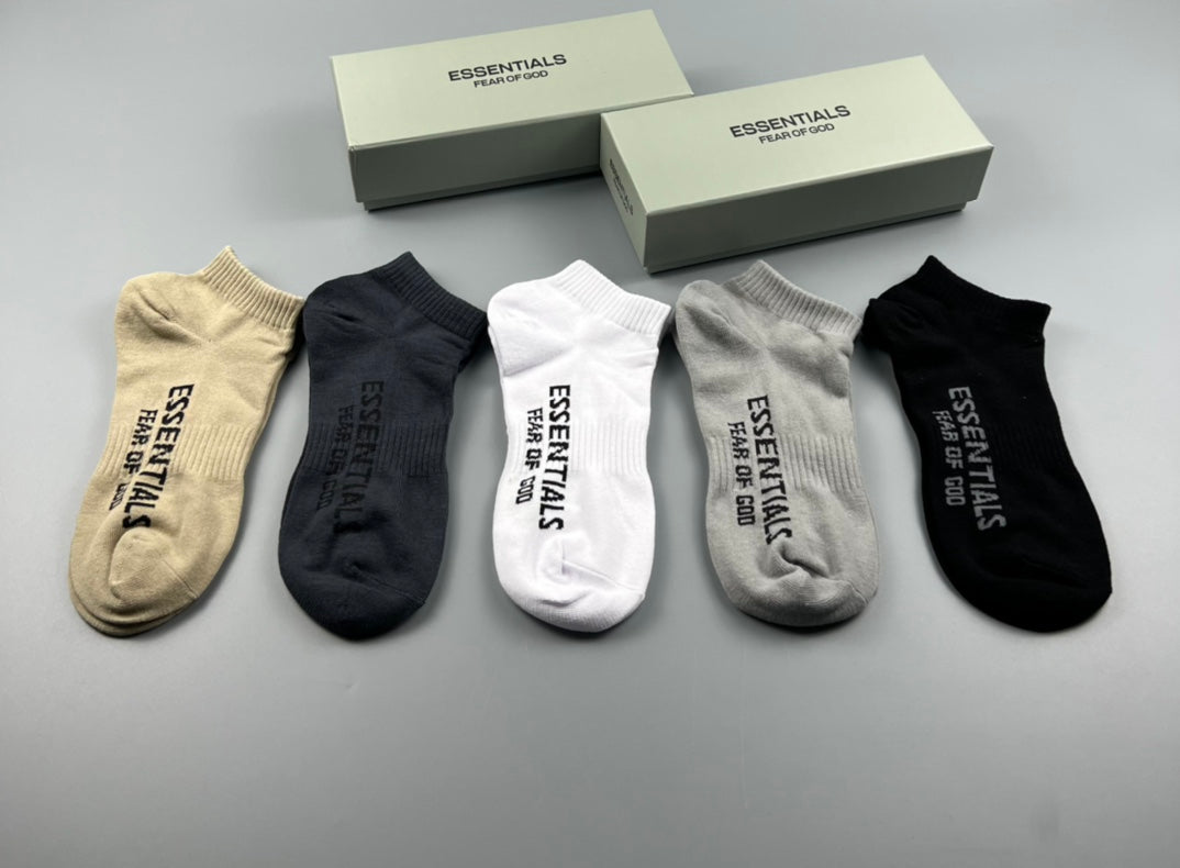 Cotton Short Socks - 5-Pair Pack