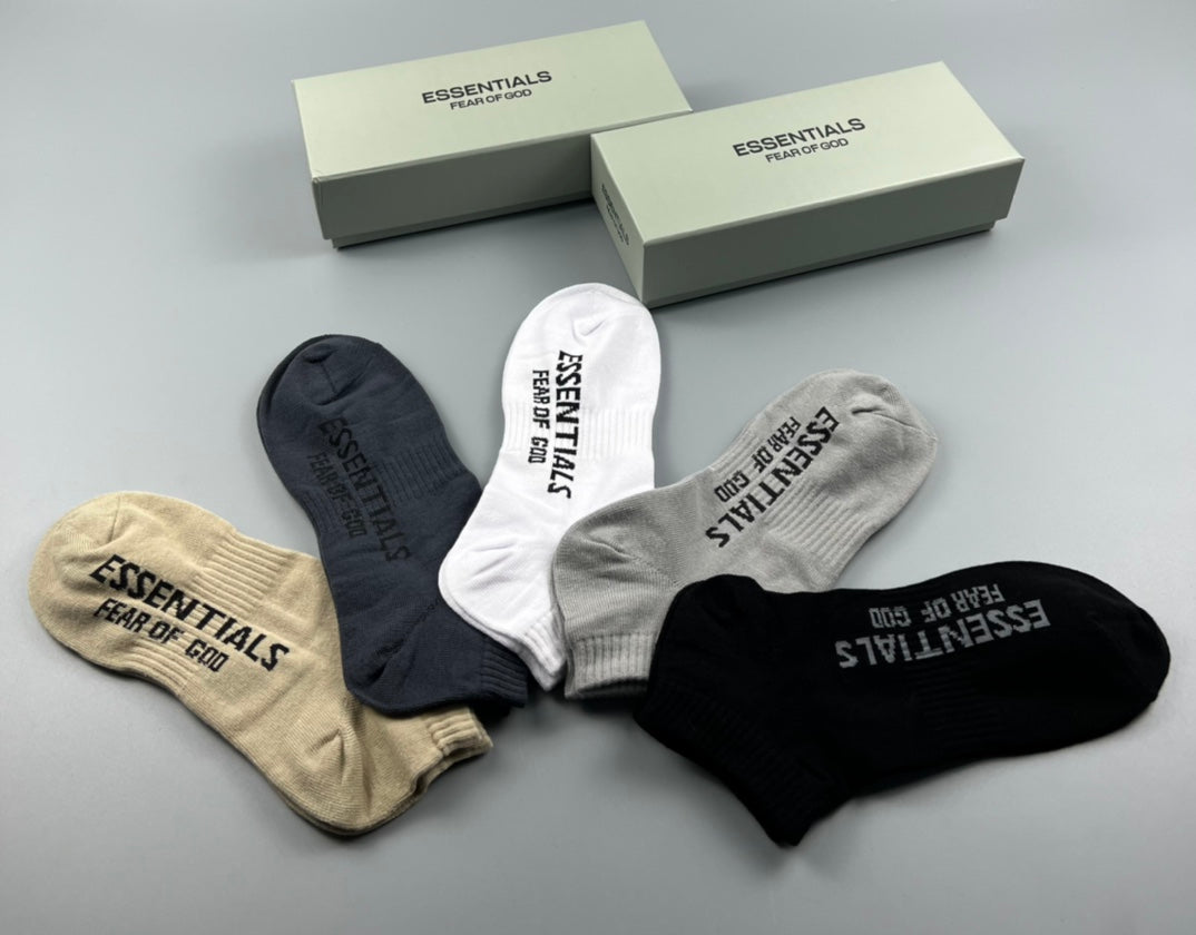 Essentials Cotton Crew Socks - 5-Pair Pack