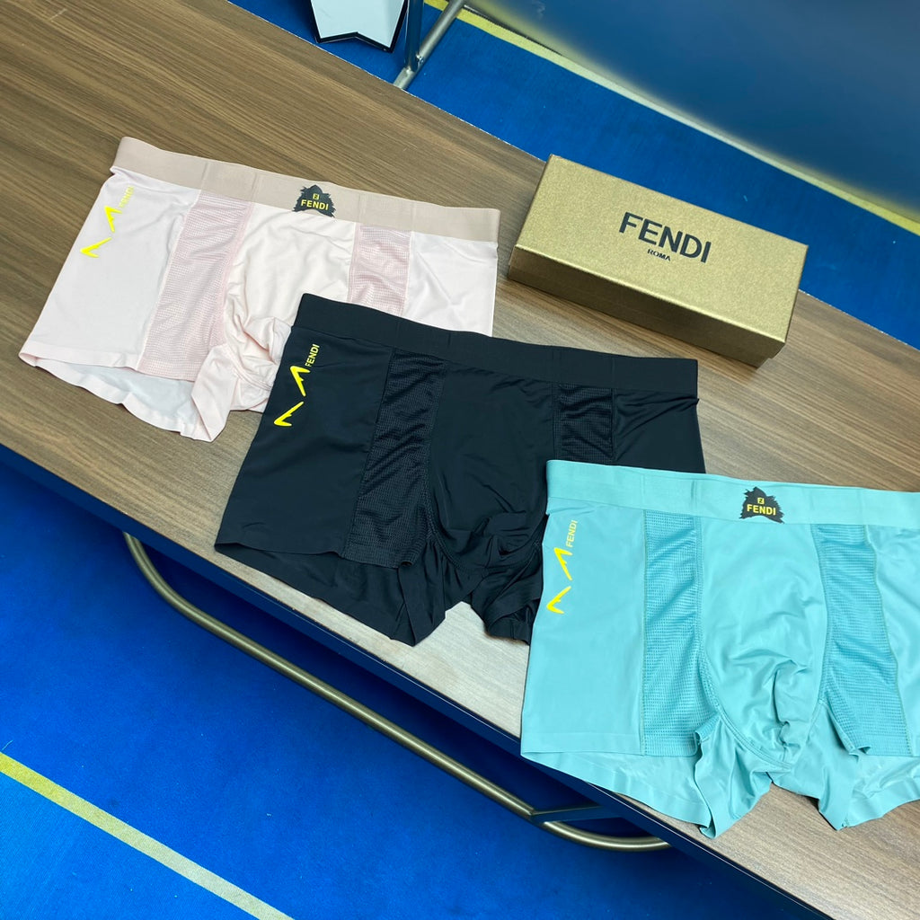 Ice-Silk Men's Boxer Briefs - 3-Piece Box