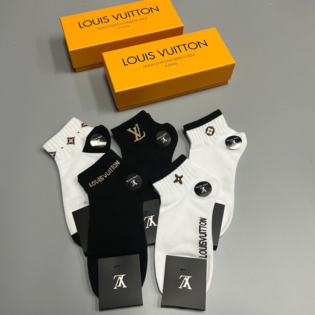Louis Vuitton Short Socks - 5-Pair Pack