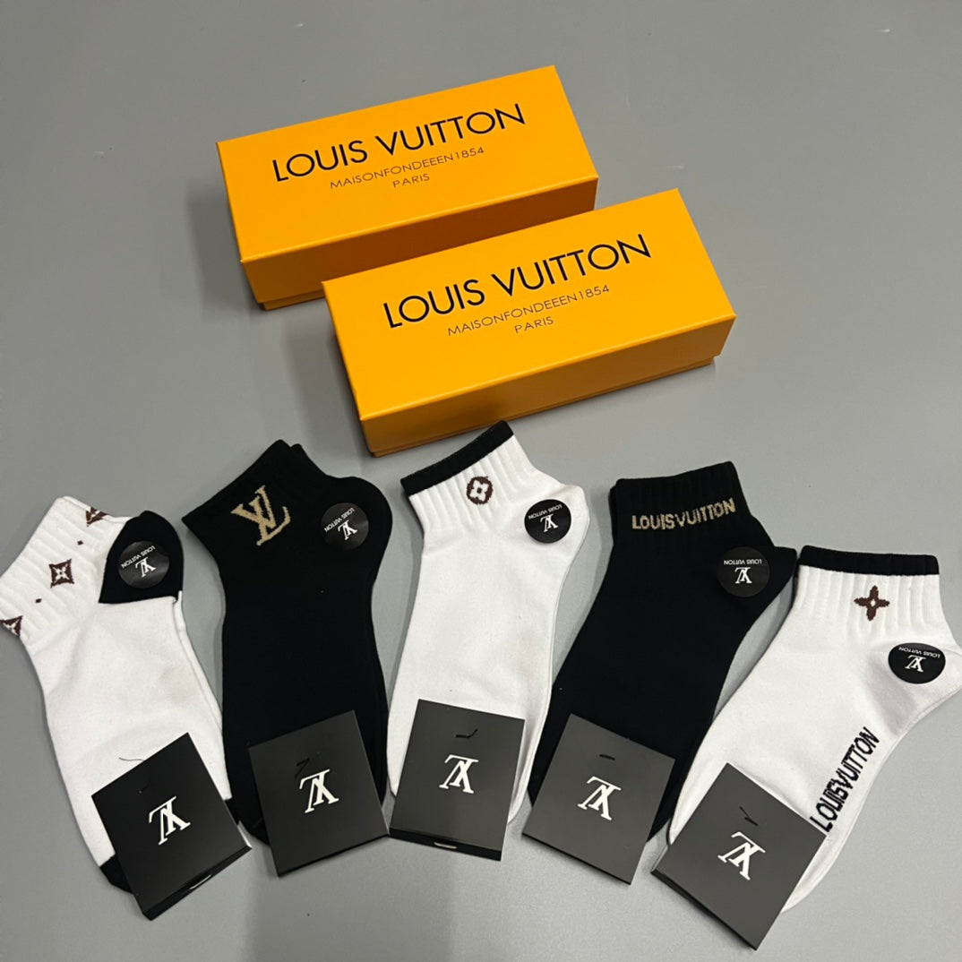 Louis Vuitton Short Socks - 5-Pair Pack